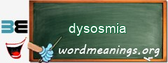 WordMeaning blackboard for dysosmia